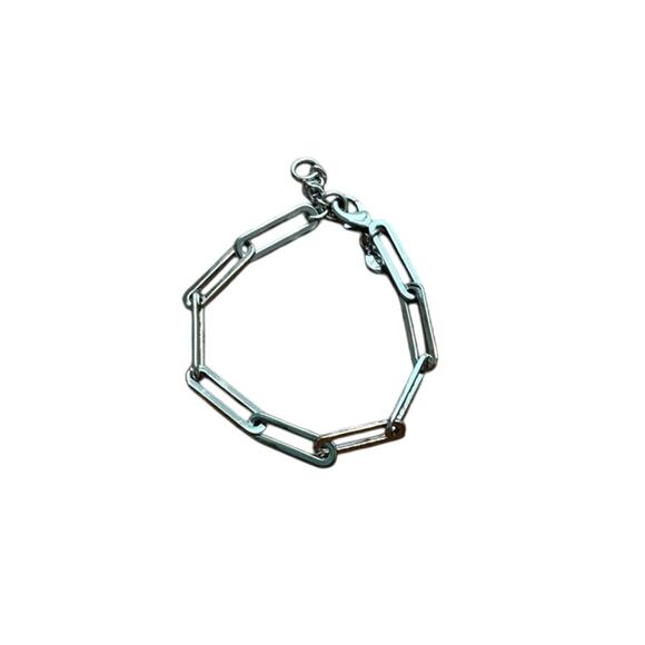 J.Crew Paper Clip Chain Bracelet Chrome - Picture 1 of 3